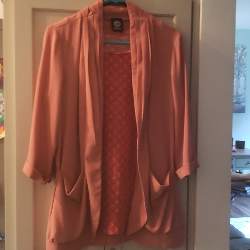 Ladies Print Top And Solid Jacket - image 1